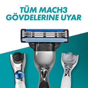 Gillette Mach-3 beside a ruler for size and scale reference and fit benefit