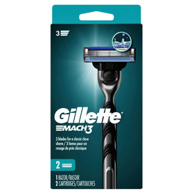 Gillette Mach3 stacked blades texture detail showing durable steel and long-lasting edges