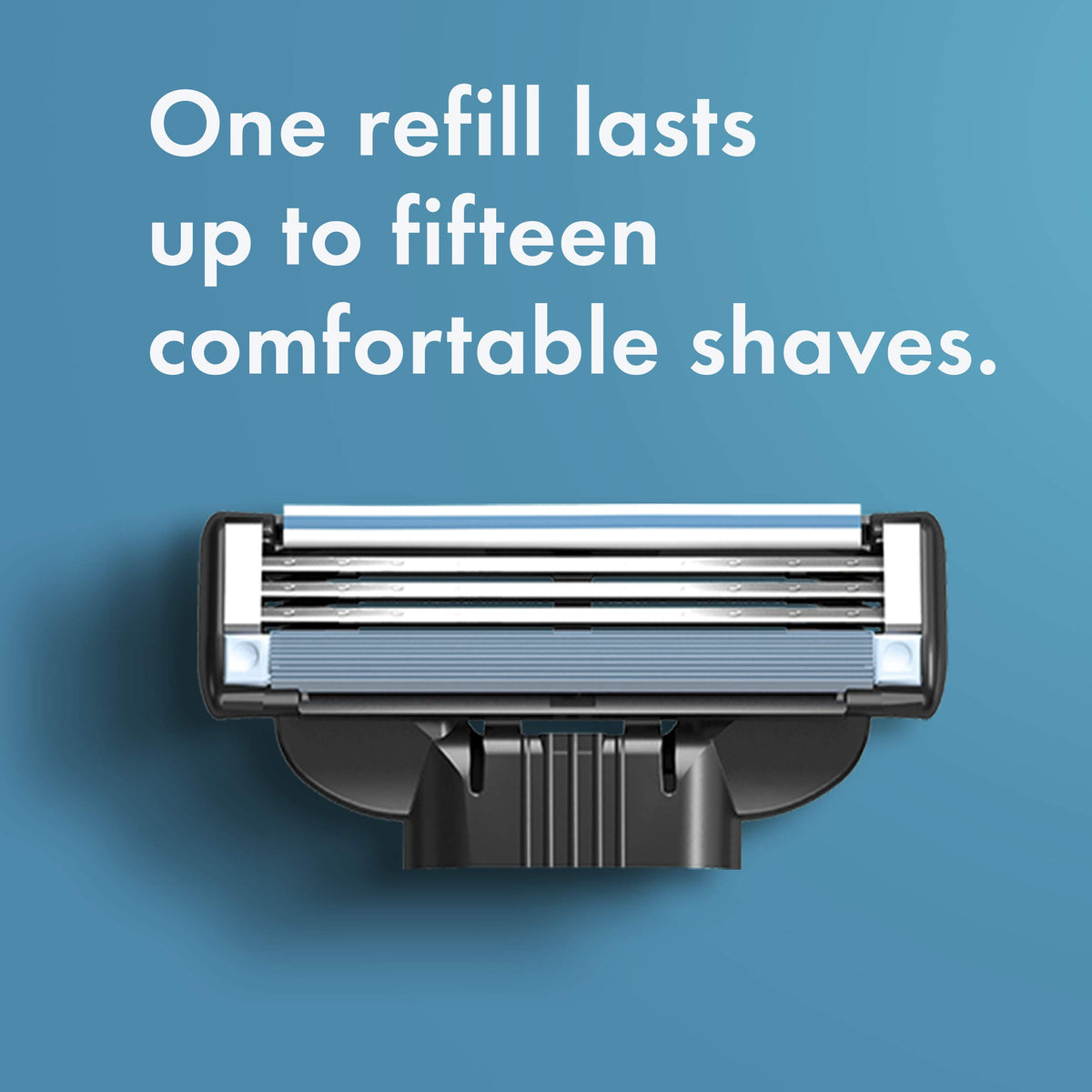 Gillette Mach3 cartridge attached to handle demonstrating easy replacement