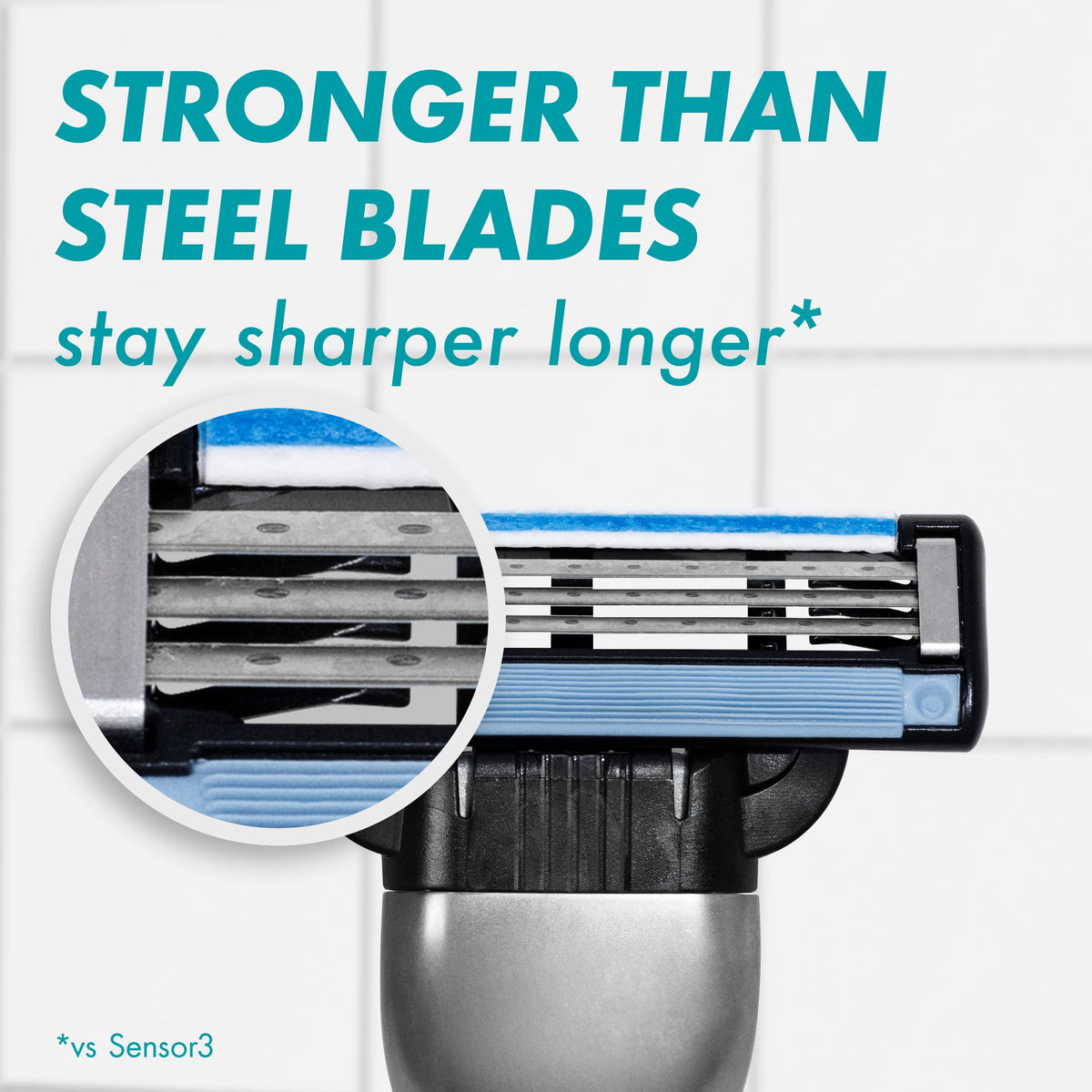 Gillette Mach3 cartridge snapped onto handle demonstrating simple compatibility