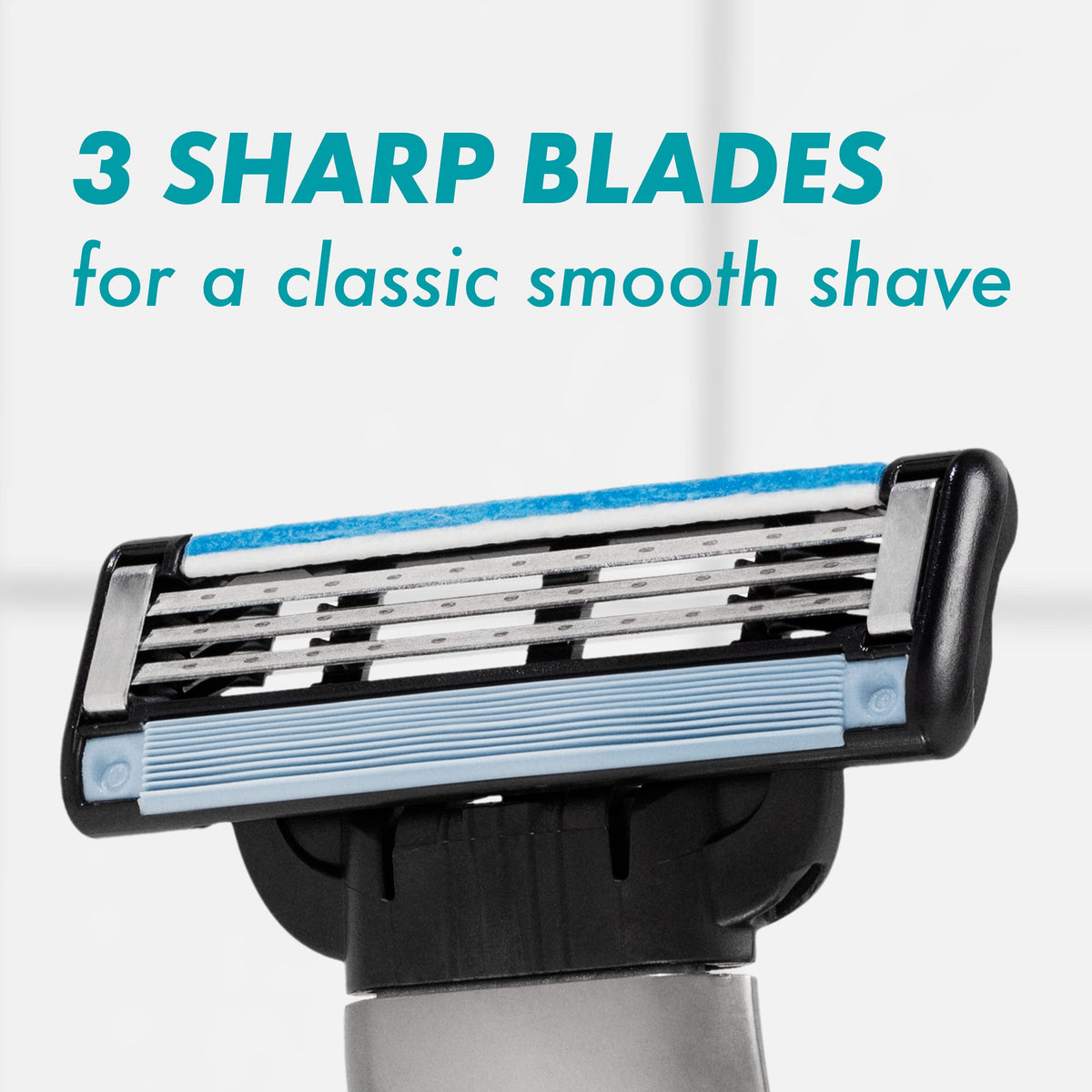 Gillette Mach3 cartridge being rinsed under water to show easy cleaning benefit