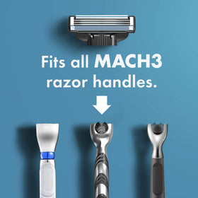 Gillette Mach3 pack open displaying twelve cartridges for value