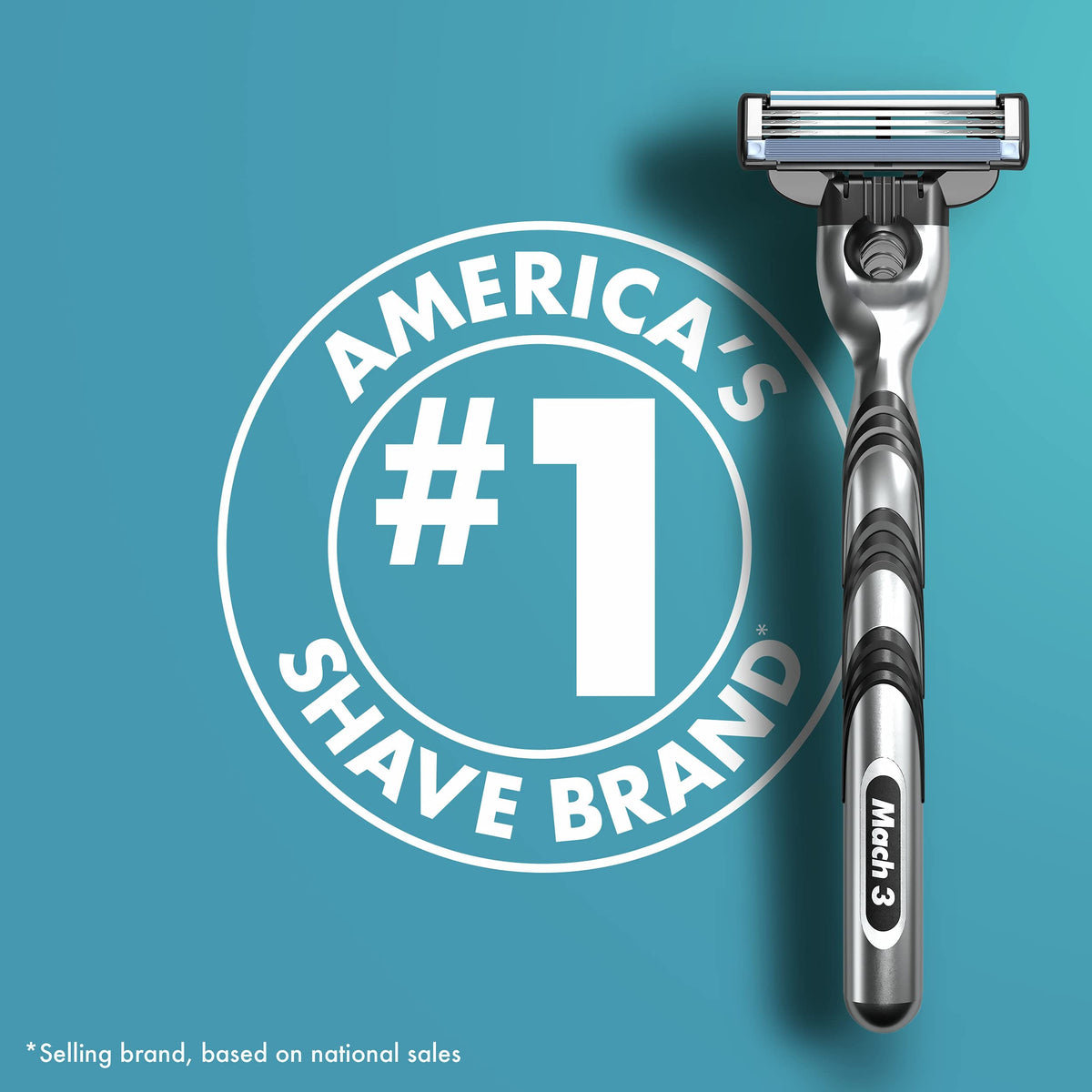 Gillette Mach3 single cartridge close-up highlighting shave performance