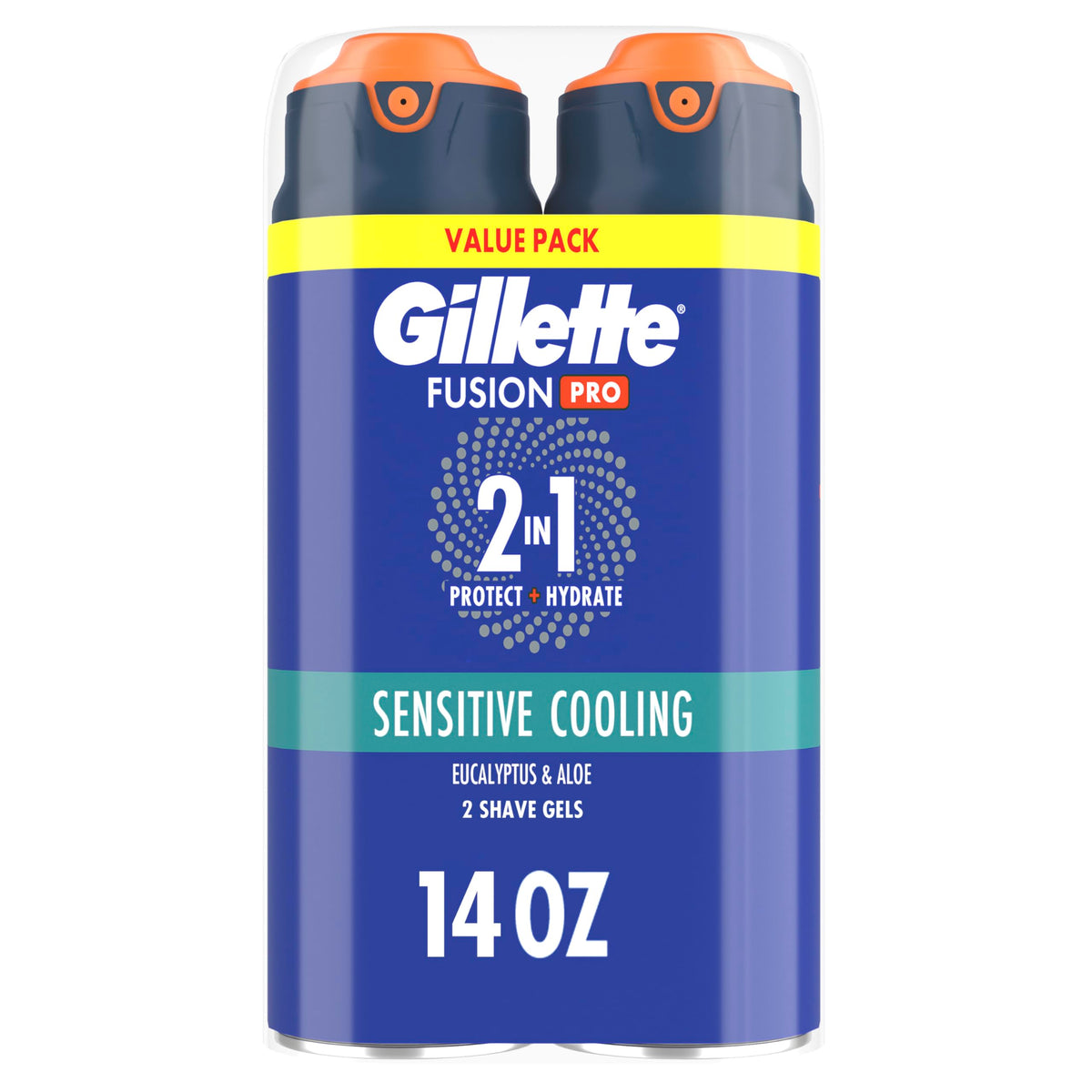 Gillette PRO front packaging shows cooling gel for smooth shaves