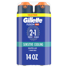 Gillette PRO front packaging shows cooling gel for smooth shaves