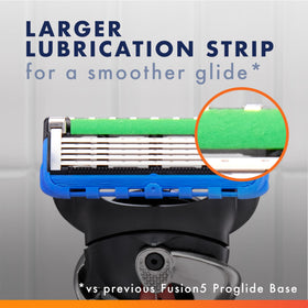 Gillette cartridge attached to compatible handle for easy cartridge swaps