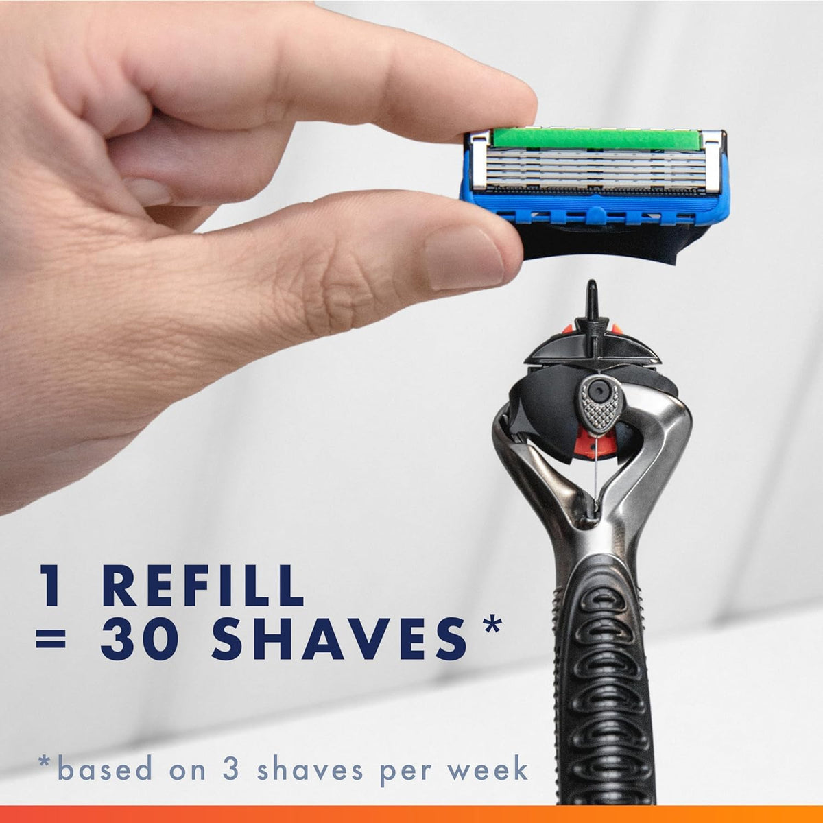 Gillette ProGlide Power staged in bathroom for effortless grooming routine