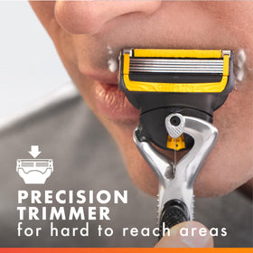 Gillette ProGlide Shield attached to compatible handle for easy cartridge swaps