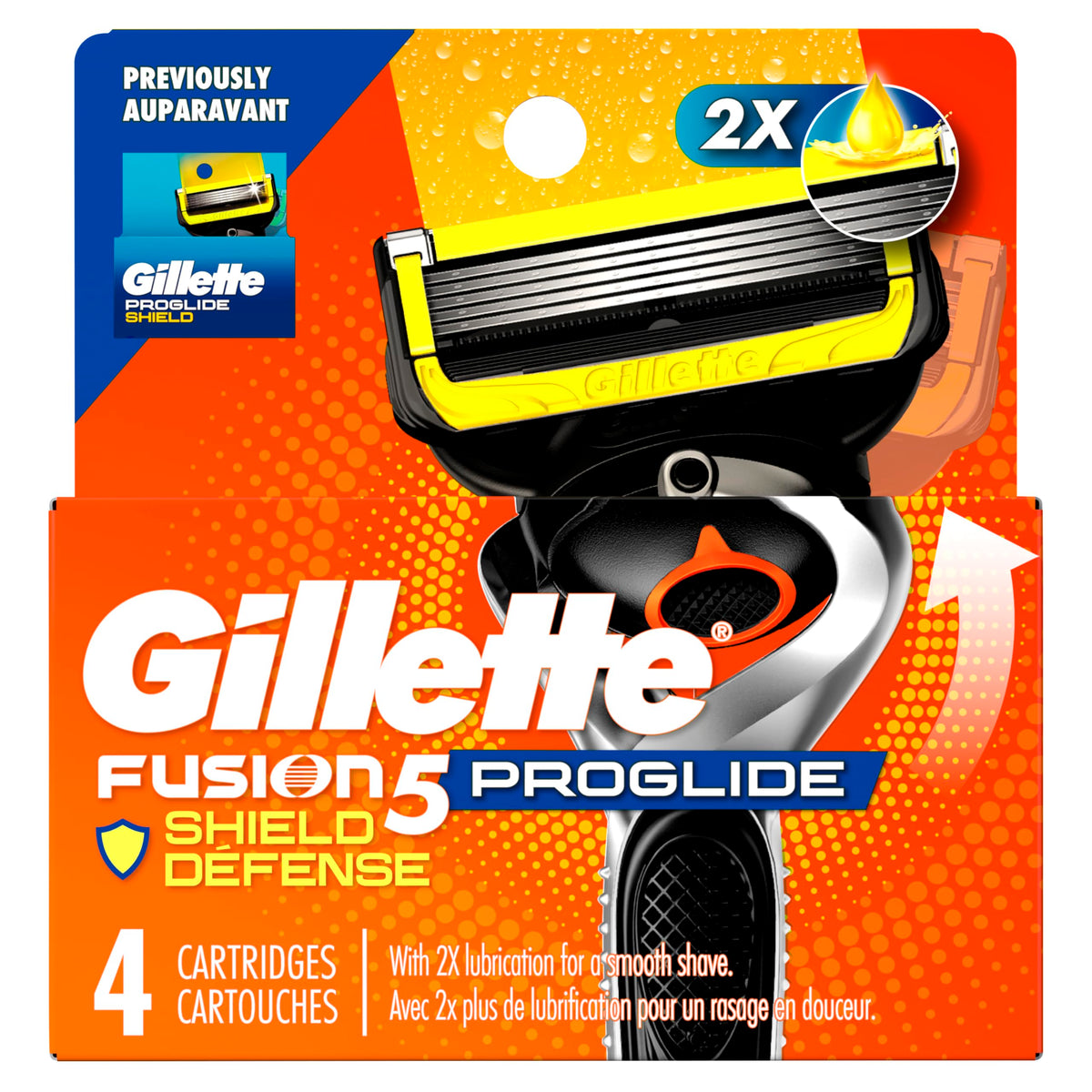 Gillette ProGlide Shield open pack displaying thirteen refills ready to use