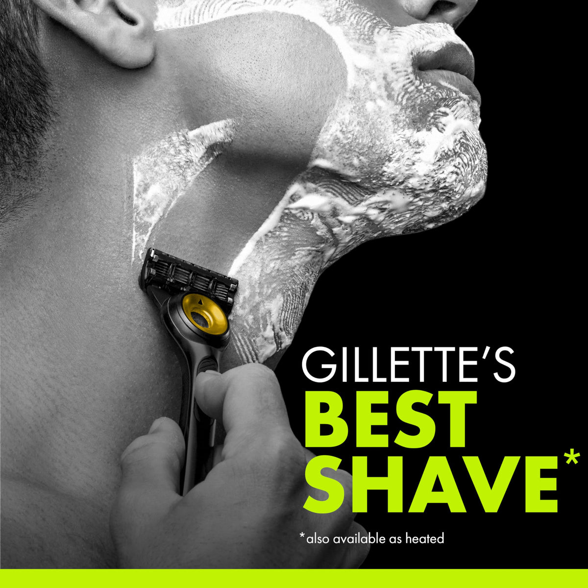 Gillette razor held in hand showing scale and comfortable grip