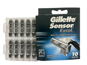 Gillette Sensor Excel close-up of dual blades and lubricating strip for smooth glide