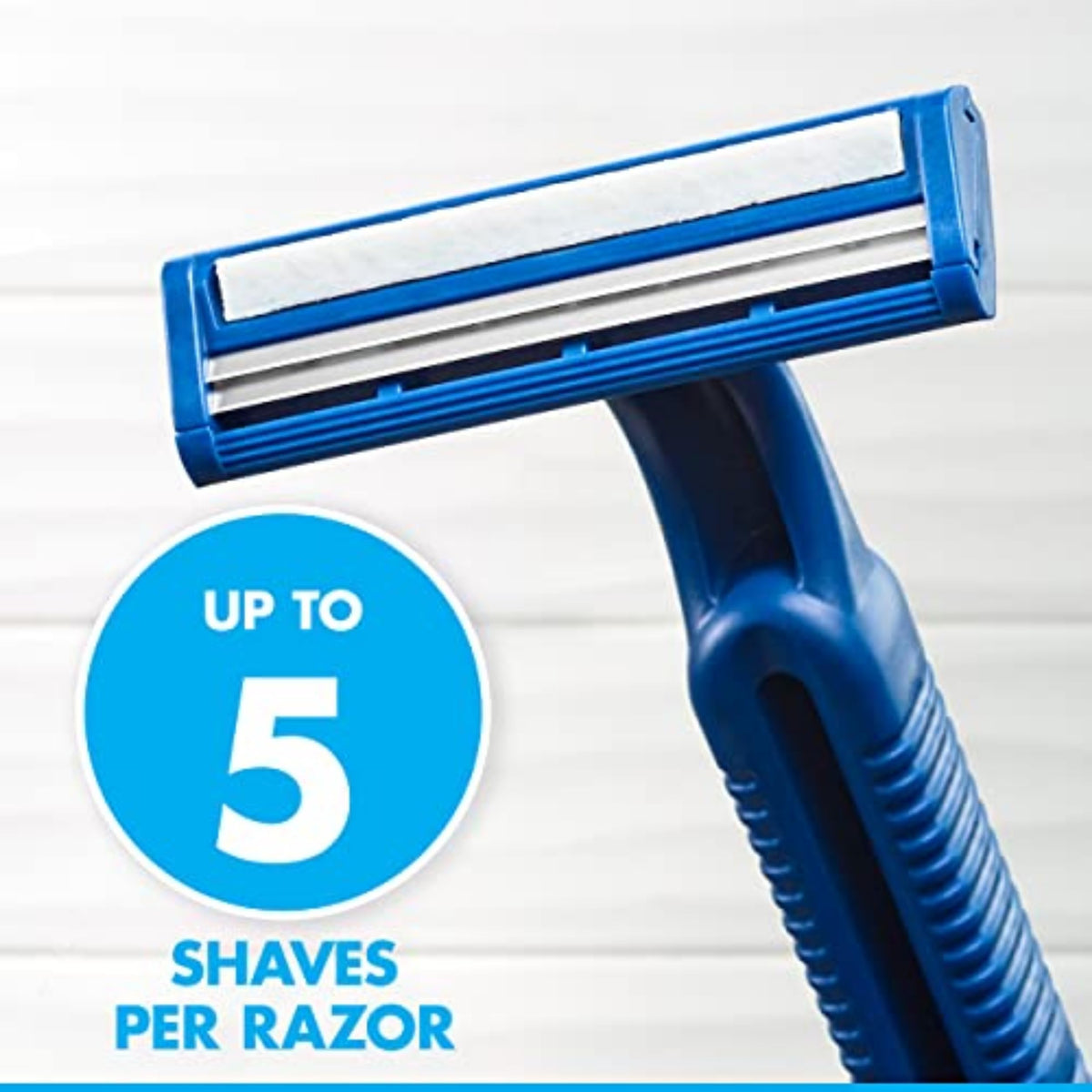 Gillette Sensor2 twin chromium-coated blades close-up for smoother shaves
