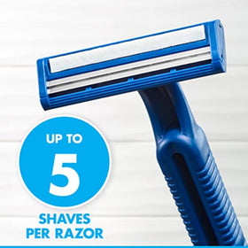Gillette Sensor2 twin chromium-coated blades close-up for smoother shaves