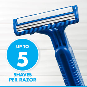 Gillette Sensor2 close-up of chromium-coated twin blades for smoother cuts
