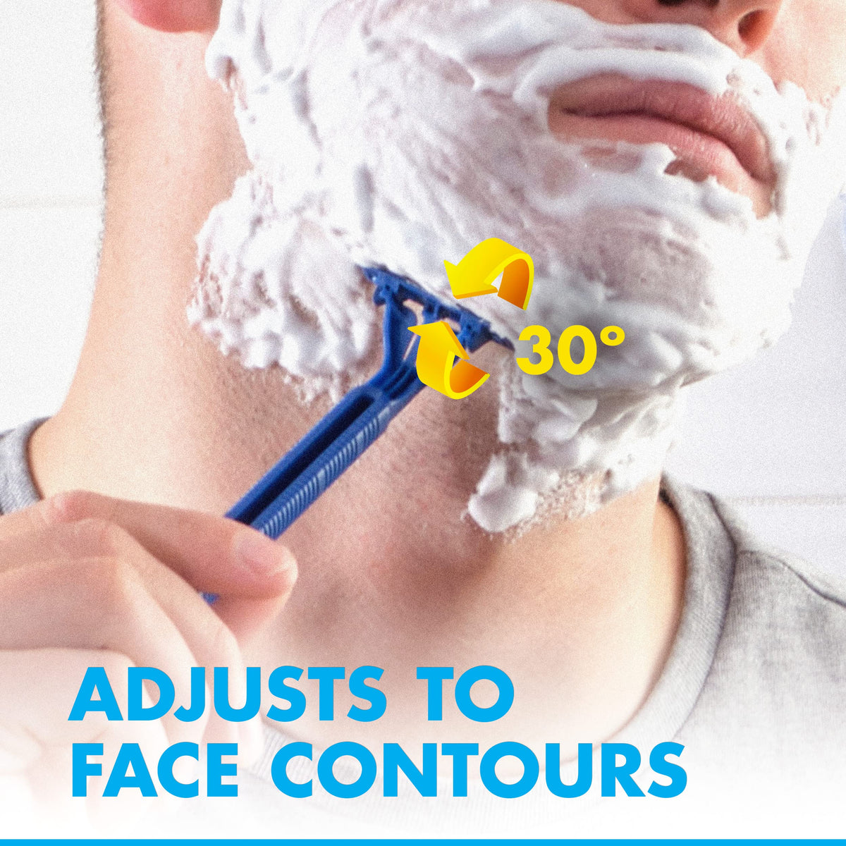 Gillette Sensor2 in hand to show size and easy disposable convenience
