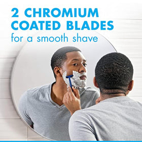 Gillette Sensor2 water-activated lubrastrip detail providing improved glide