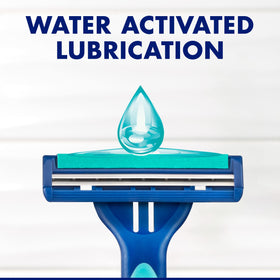 Gillette Sensor2 water-activated lubrastrip detail improving glide and comfort