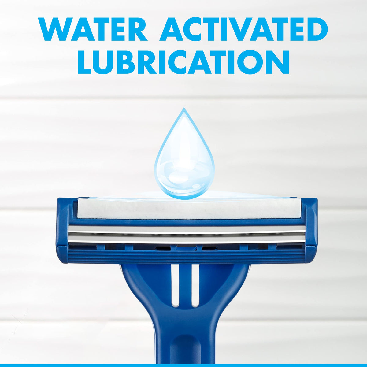 Gillette Sensor2 lubrastrip activated with water to improve glide