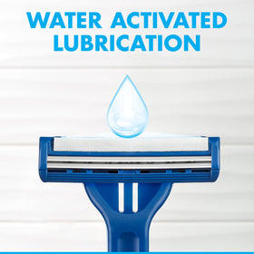 Gillette Sensor2 lubrastrip activated with water to improve glide