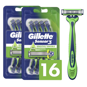 Gillette Sensor3 front packaging showing product count and branding for clarity