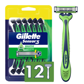 Gillette Sensor3 front packaging showing value and convenience