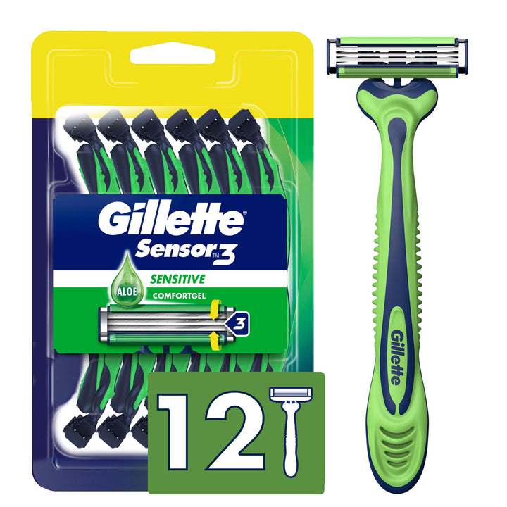 Gillette Sensor3 front packaging showing value and convenience