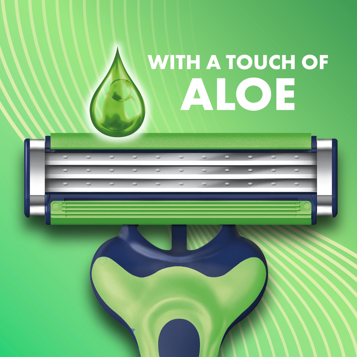Gillette Sensor3 anti-slip handle texture showing secure grip and better control