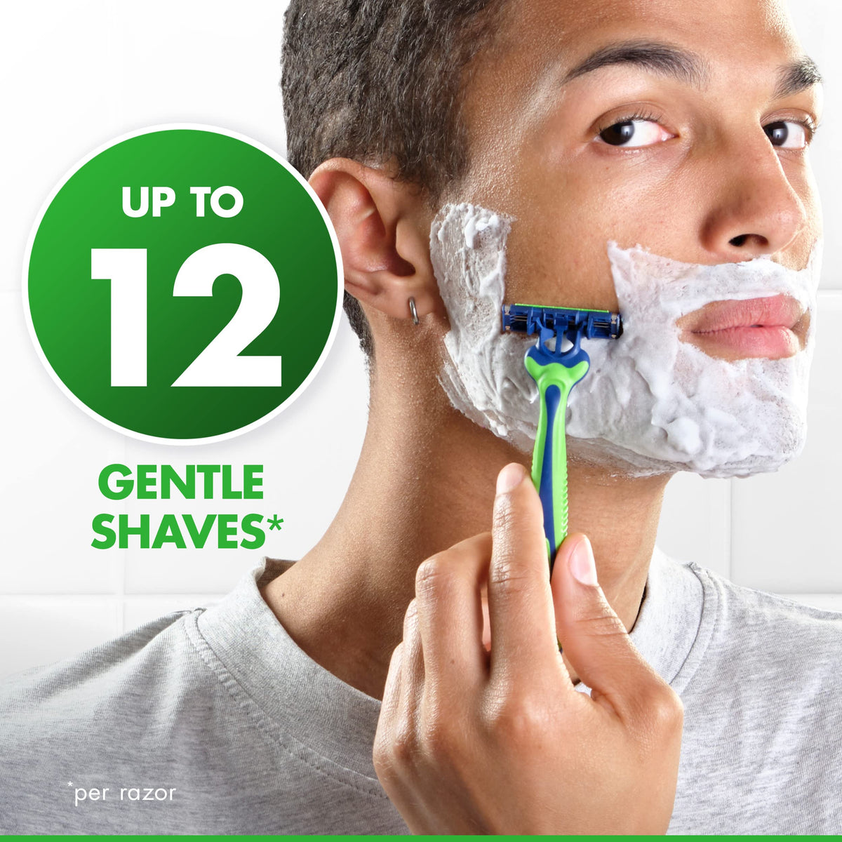 Gillette Sensor3 ergonomic handle grip for better control and safety