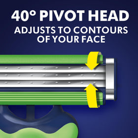 Gillette Sensor3 held in hand to show size and ergonomic scale for ease