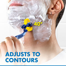 Gillette Sensor3 held in hand to show size and control benefit