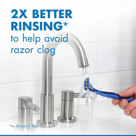 Gillette Sensor3 eight-razor pack arranged to show supply and convenience for travel