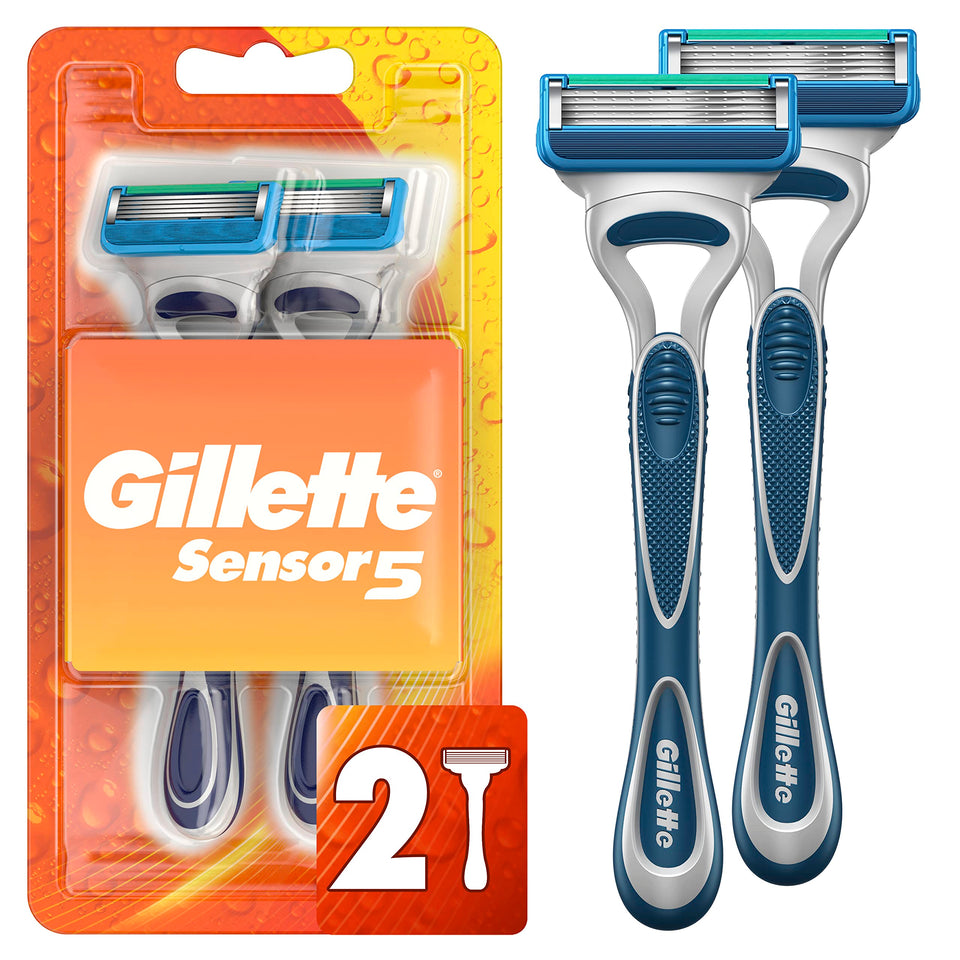 Gillette Sensor5 front packaging showing product and travel-ready convenience