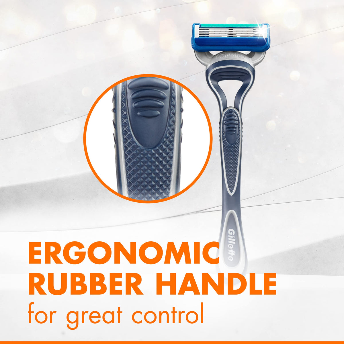 Gillette Sensor5 in hand illustrating compact size and secure handling