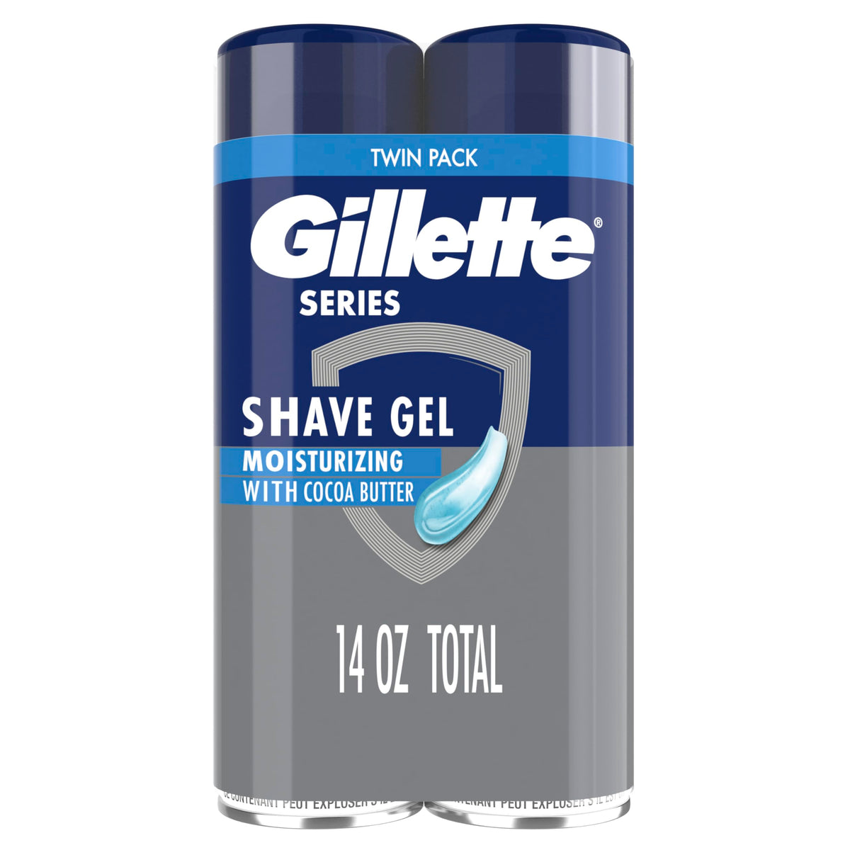 Gillette front packaging showing twin cans and branding for reliable hydration