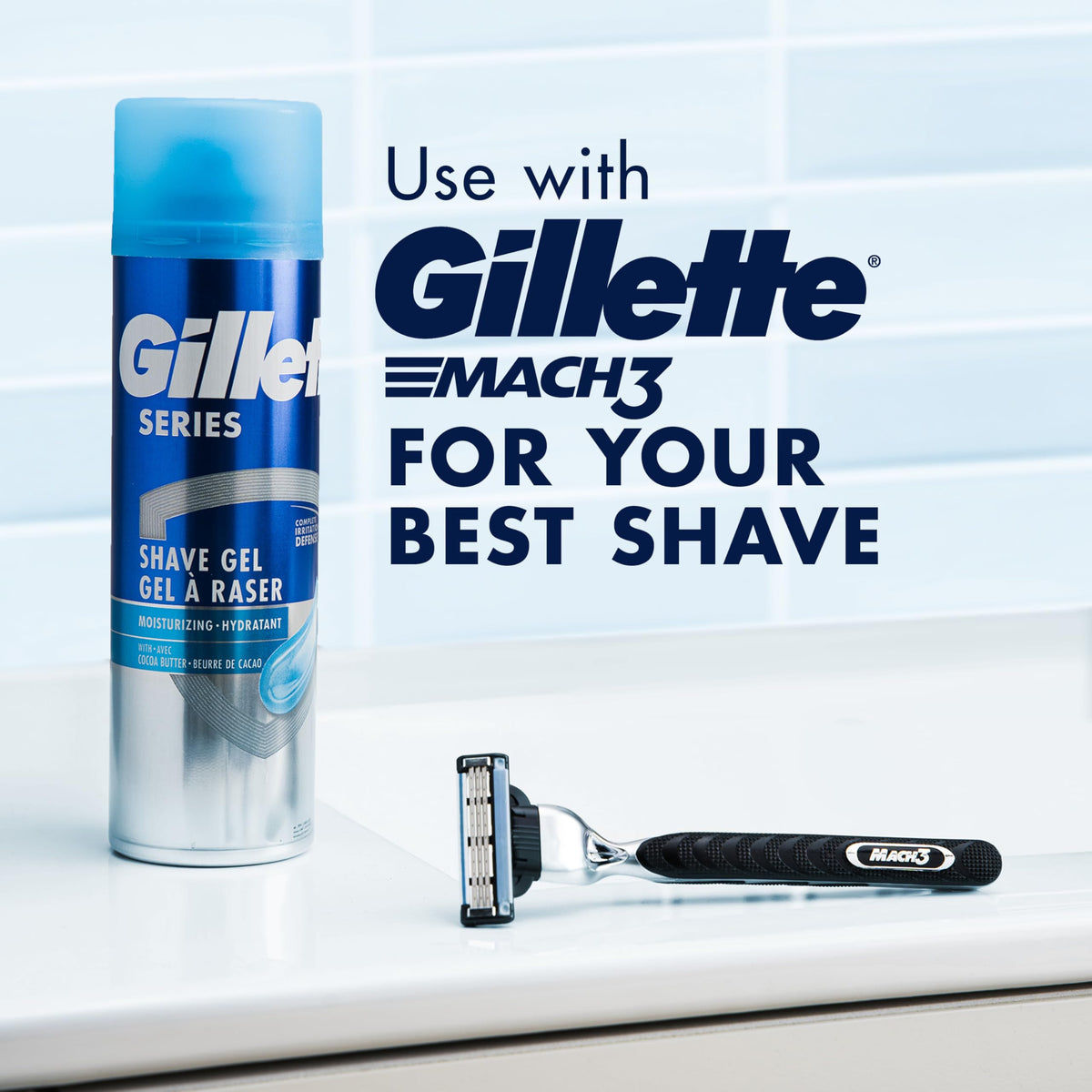 Gillette scale size comparison showing 7 ounce can for travel and value