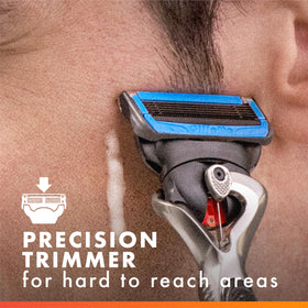 Gillette lifestyle bathroom setup illustrating refreshed post-shave feeling