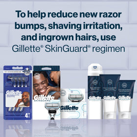 Gillette SkinGuard smooth skin closeup after application showing reduced tightness and softness