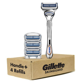 Gillette SkinGuard in hand to show scale and comfortable form-fitting handle