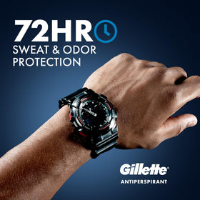 Gillette SkinShield clear gel texture on fingertip highlighting quick-drying benefit