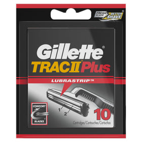 Gillette TRAC II Plus shaving a man’s jawline illustrating close, comfortable shave