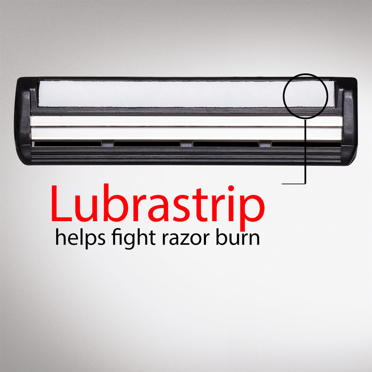 Gillette TRAC II Plus lubrastrip detail providing smooth glide and comfort