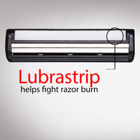 Gillette TRAC II Plus lubrastrip detail providing smooth glide and comfort