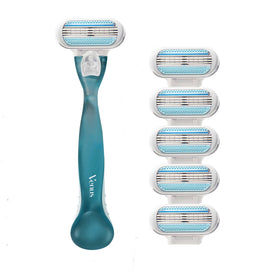 Gillette Venus six refill pack highlighting long-lasting shaving convenience