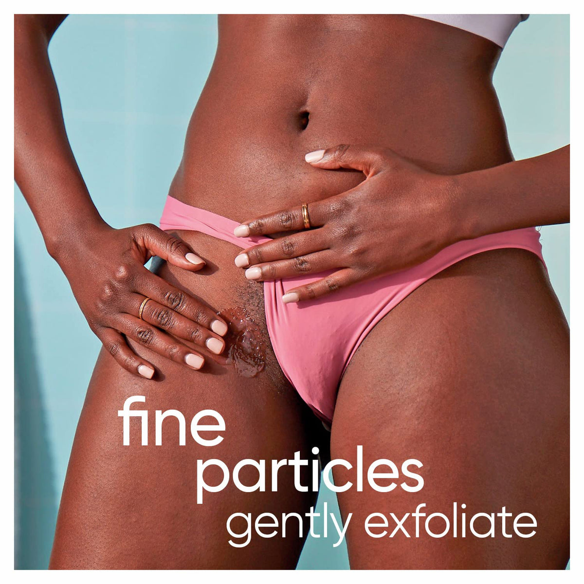 Gillette Venus being applied to bikini area demonstrating gentle pre-shave prep