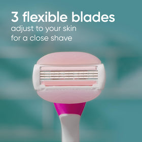 Gillette Venus three blades detail for closer, smoother shave