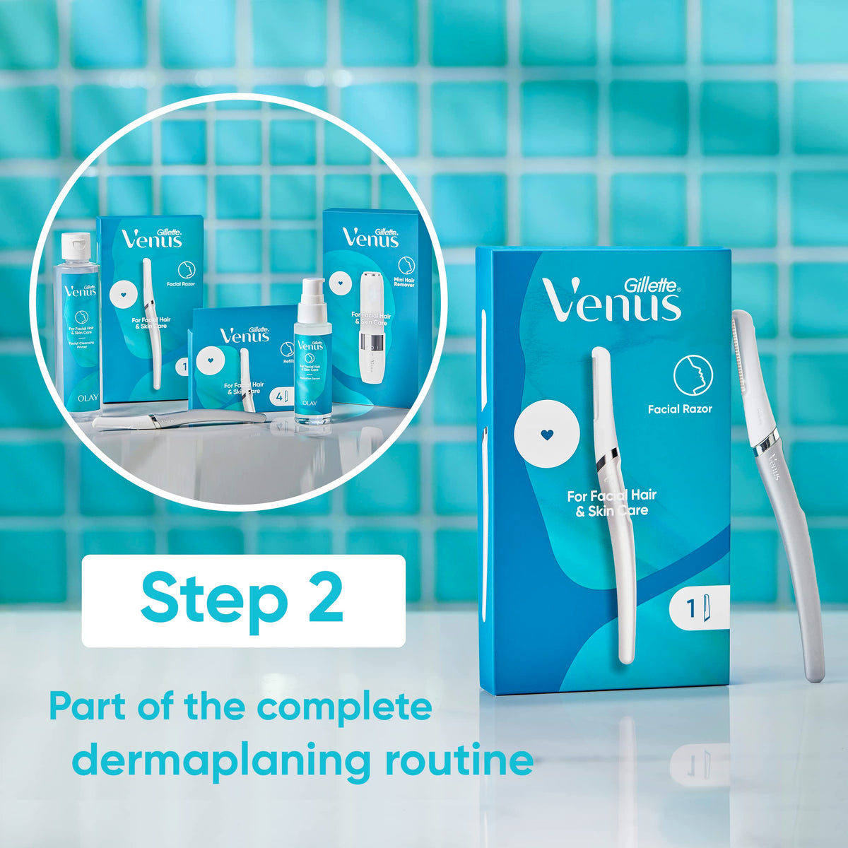 Gillette Venus blade being clicked into handle for easy replacement