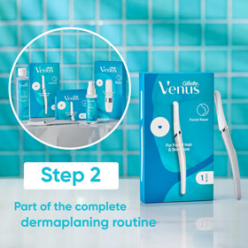 Gillette Venus blade being clicked into handle for easy replacement