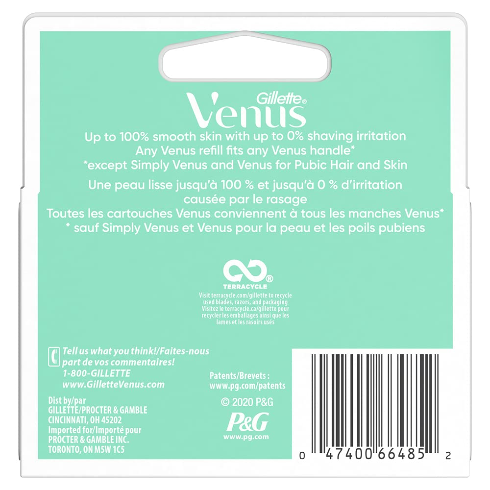 Gillette Venus close-up of blades highlighting precision and smoother shaves