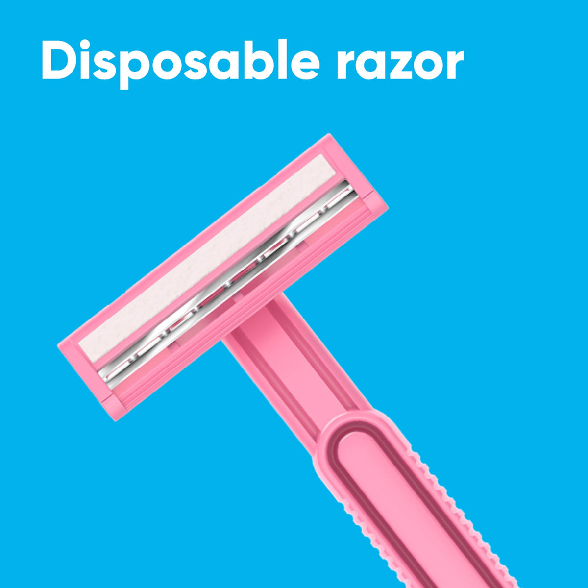 Gillette Venus handle texture detail for secure shower grip