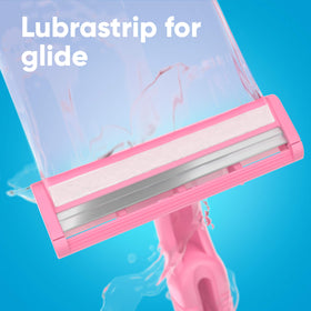 Gillette Venus razor held in hand illustrating size and control